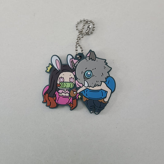 Ballchain de goma Nezuko & Inosuke