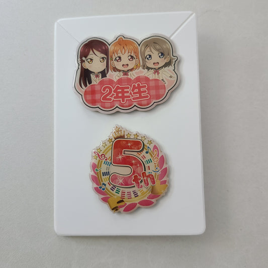 Set pines metálicos Aqours
