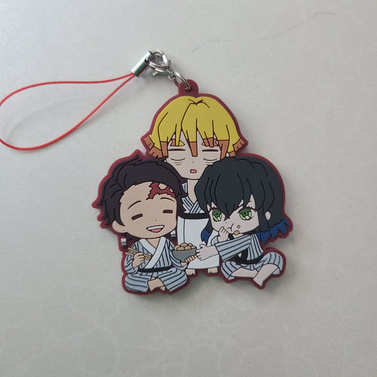Strap de goma Tanjiro, Zenitsu & Inosuke